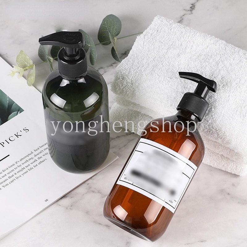 Chai Nhựa Rỗng Dạng Tròn 500ml Dùng Đựng Xà Phòng/Dầu Gội Đầu Dạng Xịt Tiện Dụng Khi Đi Du Lịch