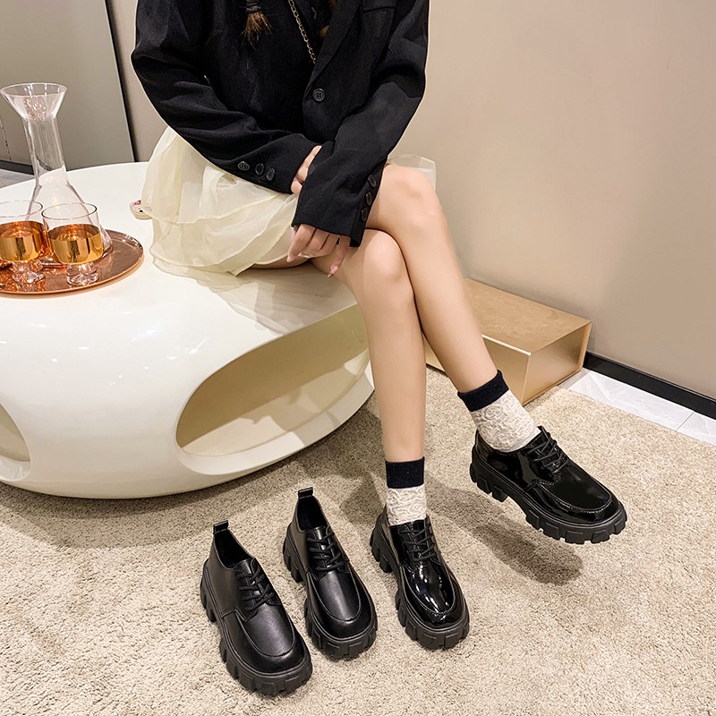 Giày da nữ, giày oxford nữ đế cao trendy, giày anime cực dễ thương mã 501