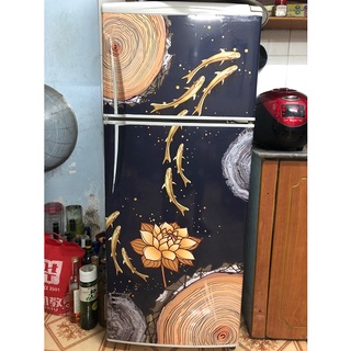 Giấy Decal Dán Tủ Lạnh Phong Thủy CÁ CHÉP VÀNG