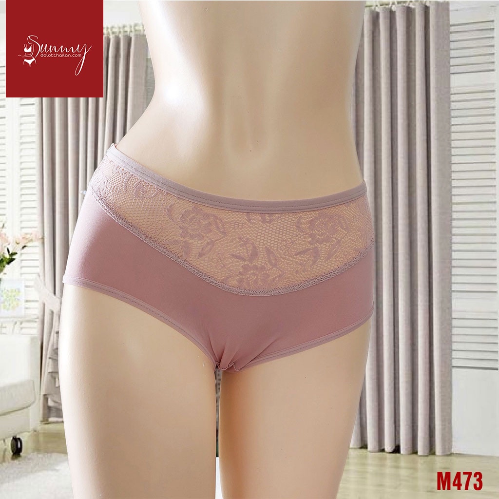 Quần lót Thái Lan sister hood 473- Chất Thun Cottong Phối Ren- Bigsize