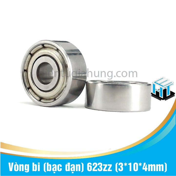 Set 2 cái Vòng bi (bạc đạn) 623zz kích thước(3*10*4mm)(2 cái)