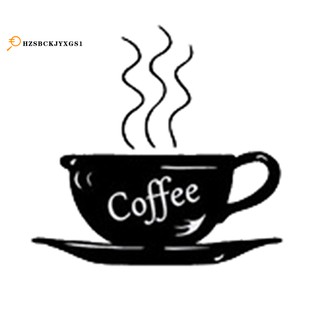 Sticker Dán Tường Hình Cốc Cà Phê Kích Thước 22x23cm