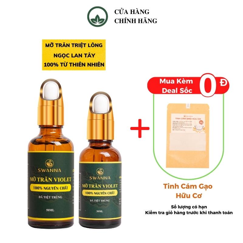 Serum Triệt Lông Mỡ Trăn Violet Ngọc Lan Tây Cho Vùng Bikini Vùng Kín Nách Chân Tay Dùng Sau Wax Lông Và Tẩy An Toàn