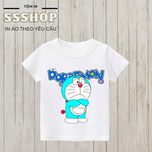 Áo thun bé trai và bé gái in hình DORAEMON siêu cute, chất liệu cotton thoáng mát, hình in không bong tróc SSSHOP