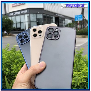 Ốp lưng iphone bảo vệ camera lưng mờ iphone 11 đến ip12 pro max