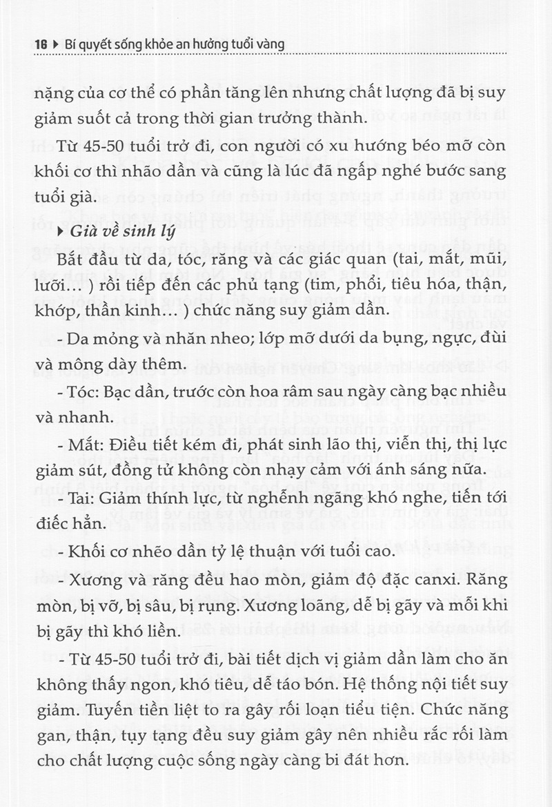 Sách Bí Quyết Sống Khỏe An Hưởng Tuổi Vàng