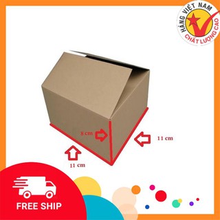 Hộp Carton Kích thước 11x11x8cm 💖 FREESHIP️ 💖 Hộp Carton Đóng Hàng Giá Rẻ