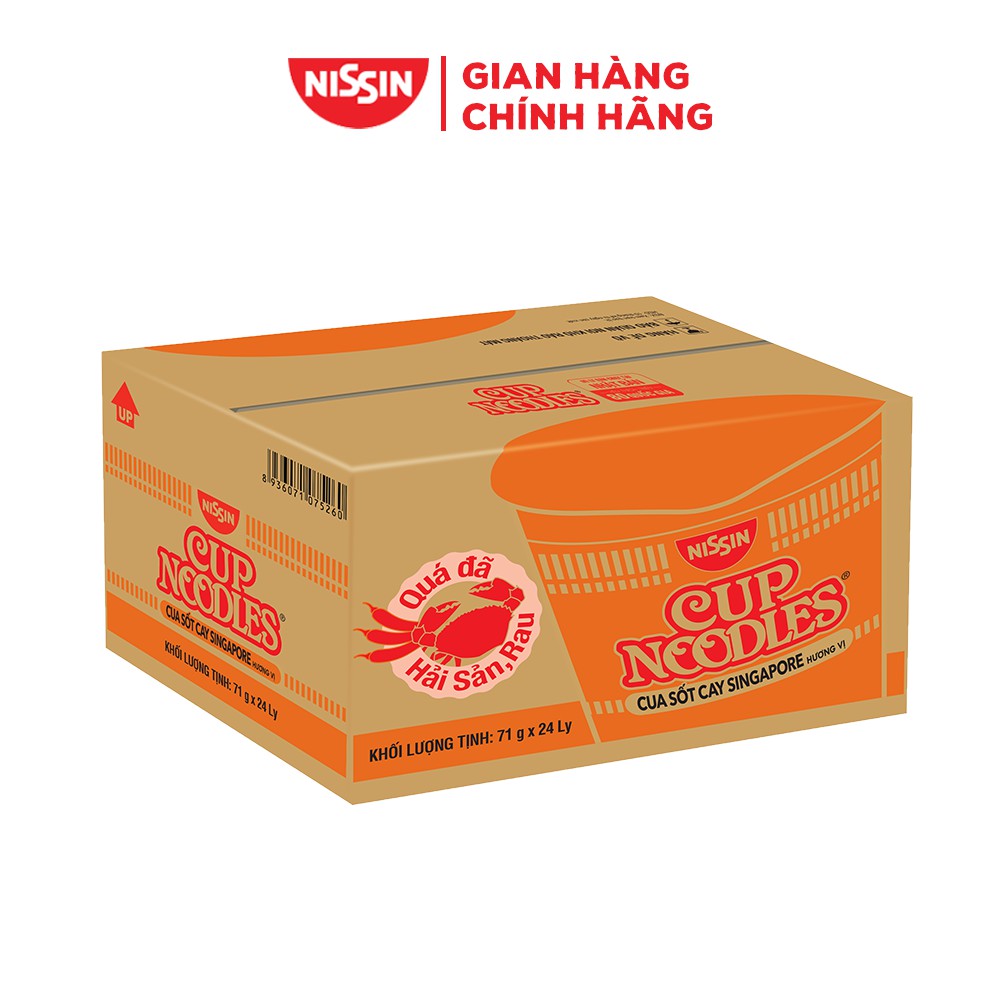 Thùng 24 Ly Mì Cup Noodles Hương Vị Cua Sốt Cay Singapore | BigBuy360 - bigbuy360.vn