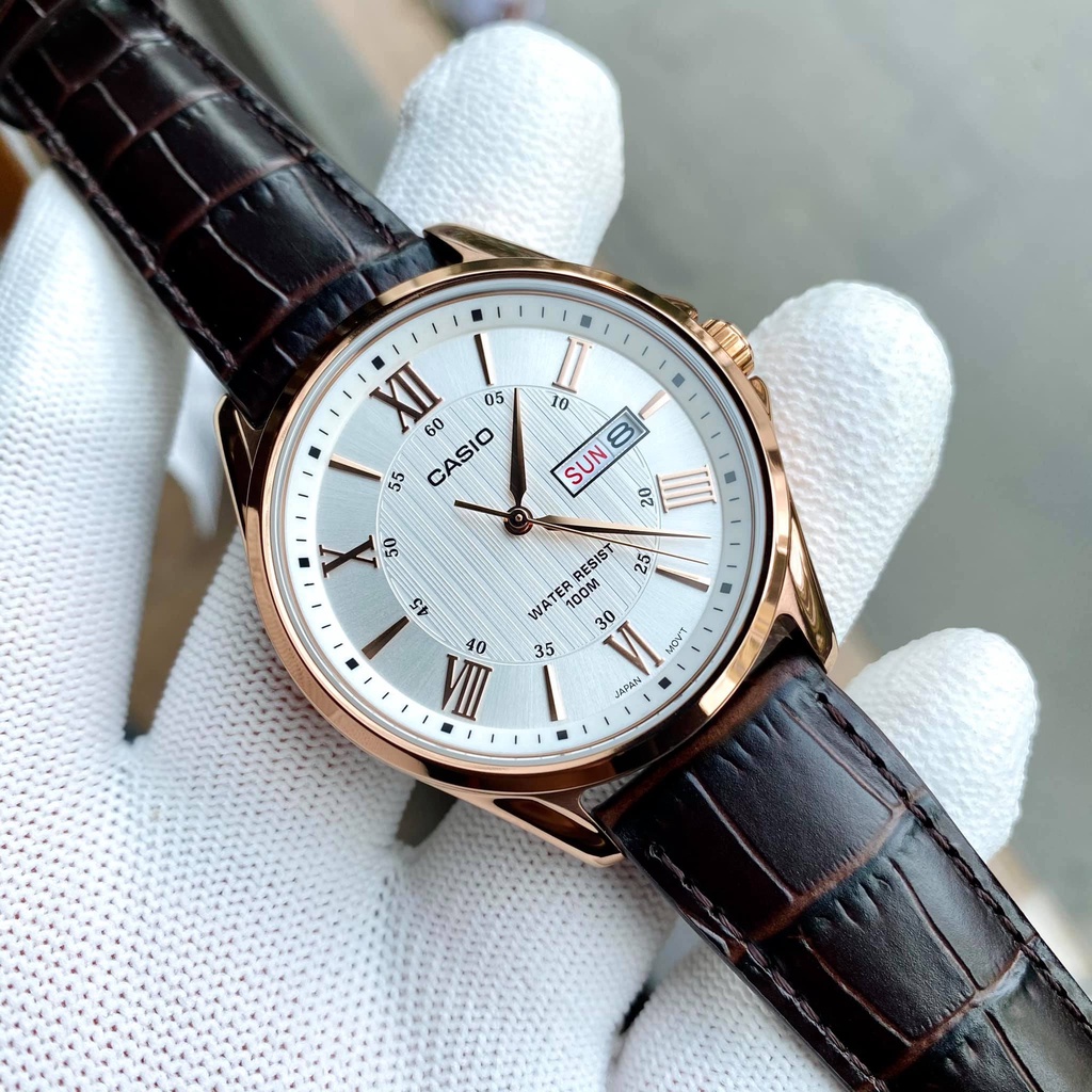 Đồng Hồ Nam Casio Dây Da MTP-1384L-7AVDF Chính Hãng