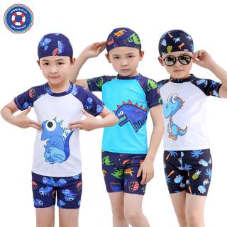Bộ đồ bơi 3 món in hình khủng long cho bé trai