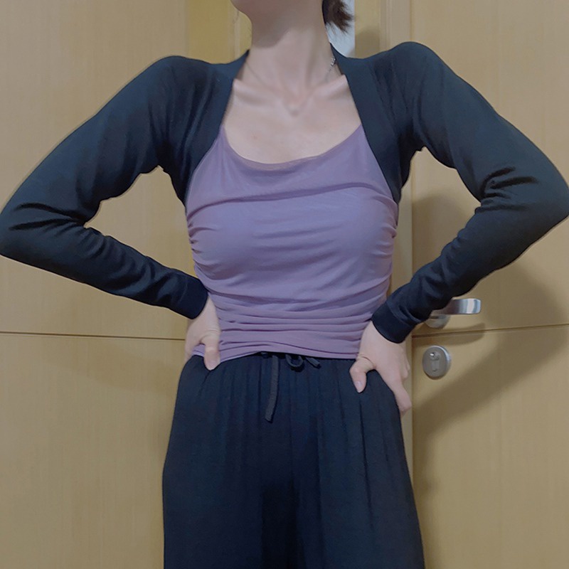 Áo Cardigan Dệt Kim Tay Dài Màu Sắc Đơn Giản Phong Cách Hàn Quốc Cho Nữ