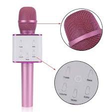 Micro Karaoke Bluetooth Q7 (Hồng) - Hát Hay Giá Rẻ