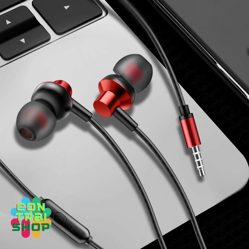Tai nghe có dây nhét tai chính hãng Li-top A03 chống ồn 3.5mm bảo hành 1 đổi 1 trong 1 tháng