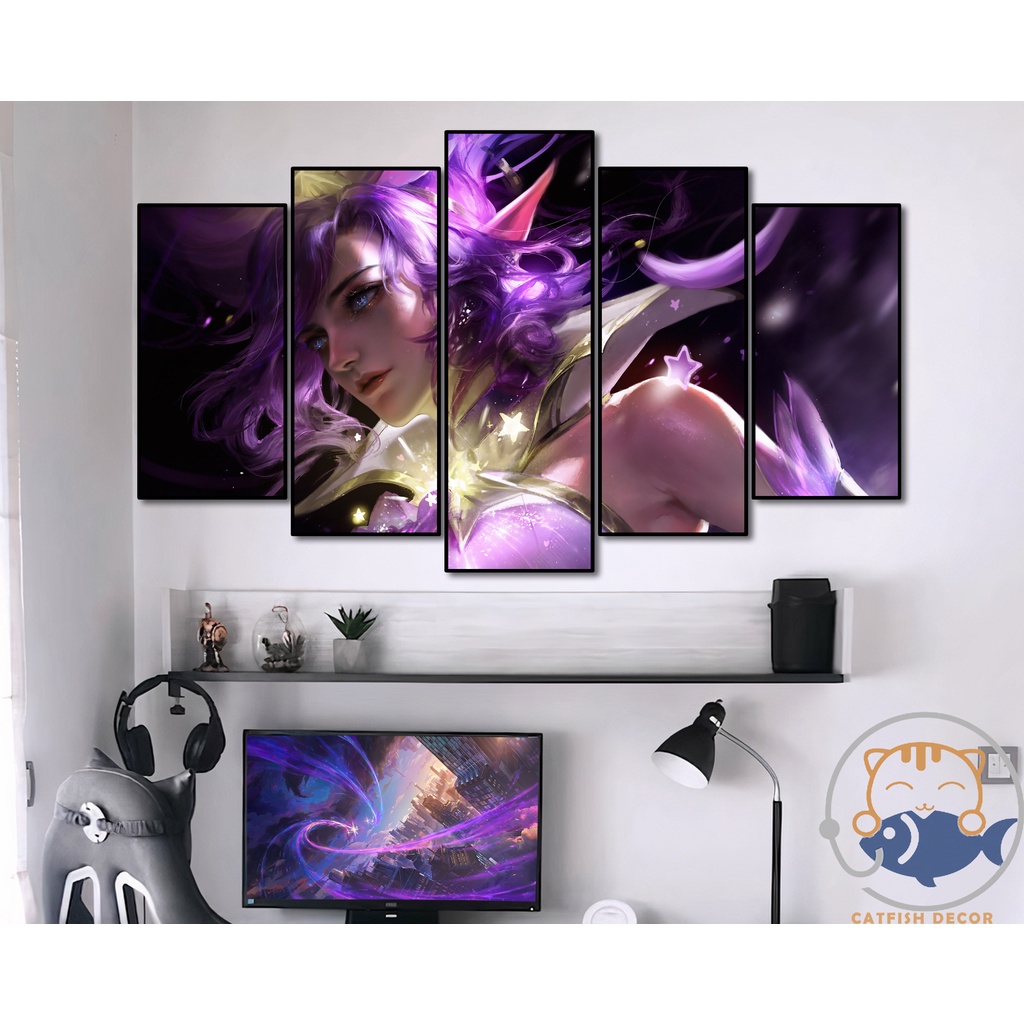 Tranh dán tường Liên Minh - LOL STAR GUARDIANS SKIN 2022 - bộ 5