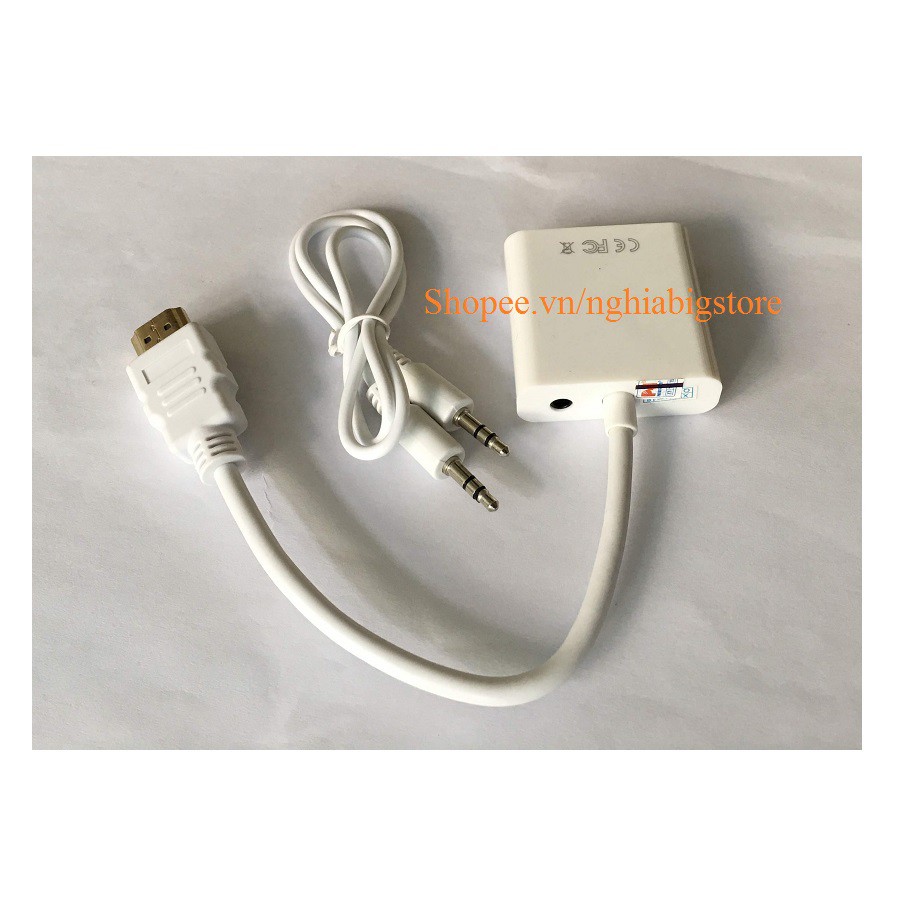 Cáp Chuyển HDMI Ra VGA Kèm Jack Audio 3.5mm