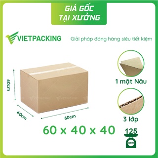 60x40x40 (3 lớp) (1 nâu) - 6 thùng carton lớn chất lượng tốt, sức chứa nhiều V217