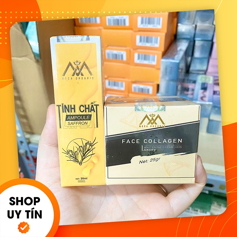 [Chính hãng] Combo Sữa Rửa Mặt 36 Vị + Serum Tinh Chất Ampoule Saffron MeeA Organic + Kem Face DNA Cá Hồi Collagen 36 Vị