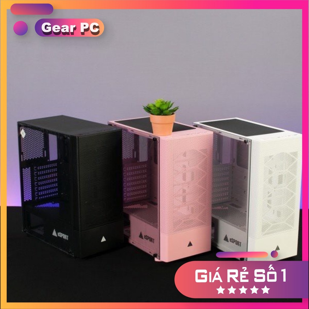 Vỏ Máy Tính Gaming Mặt Lưới VSP B86P (PINK,WHITE,BLACK)- Hàng Chính Hãng - 2T_PC