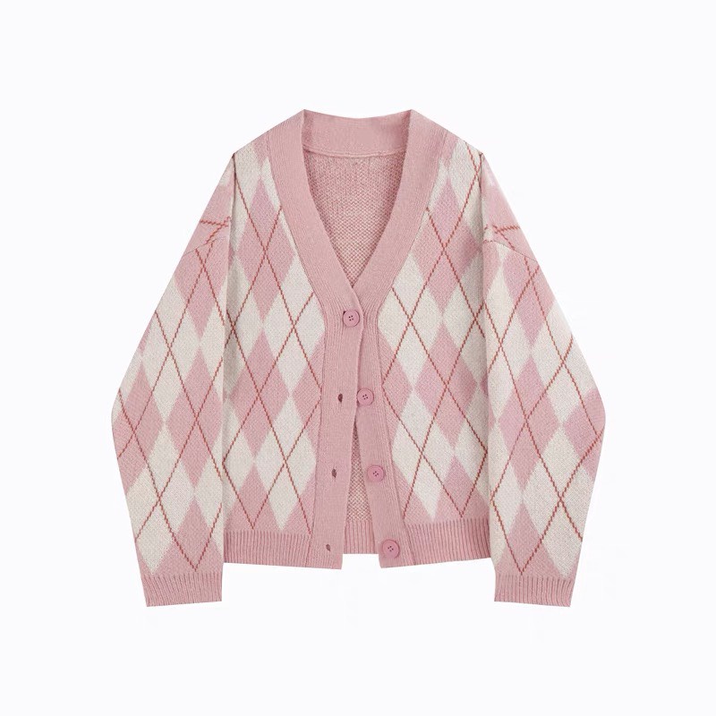 ✅ÁO LEN CARDIGAN QC HÌNH TRÁM 2 MÀU