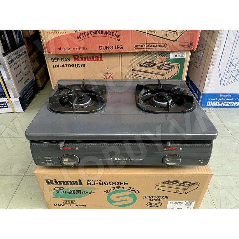 Bếp gas đôi Rinnai RJ-8600FE  Đánh lửa IC  Bảo hành chính hãng 2 năm
