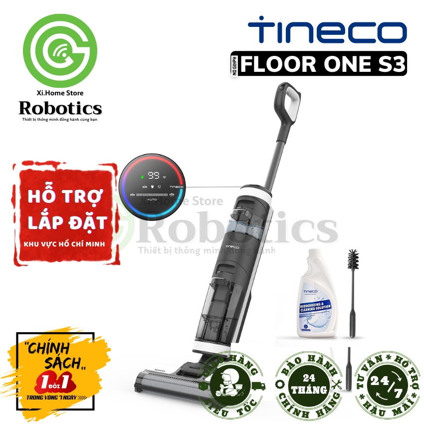 Máy Hút bụi Lau sàn Khô và Ướt Tineco Floor One S3 - CHUYÊN LAU SÀN KHÔNG DÂY CAO CẤP tự động GIẶT GIẺ LAU
