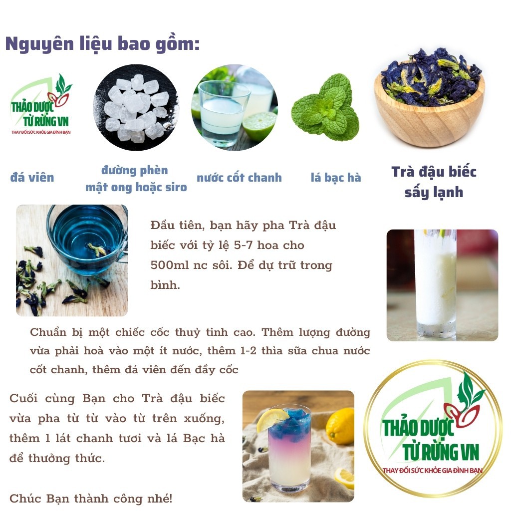 Trà Hoa Đậu Biếc Sấy Lạnh GREELIFE Hàng Xuất Khẩu Nguyên Vẹn Màu Sắc, Mùi Vị Thảo Dược Từ Rừng VN | BigBuy360 - bigbuy360.vn