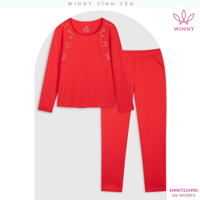 Bộ đồ cotton tay dài quần dài Winny - 1MNCT21549D