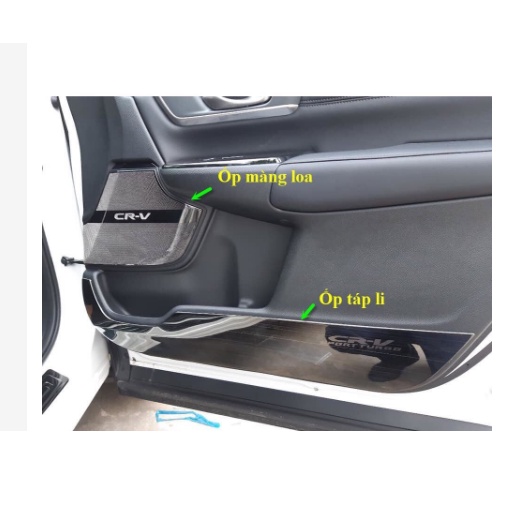 Ốp Tapli Cánh Cửa Xe Honda CRV + Ốp màng loa CRV 2018 - 2020 2021 tặng kèm keo 3M loại 1cm x 3m