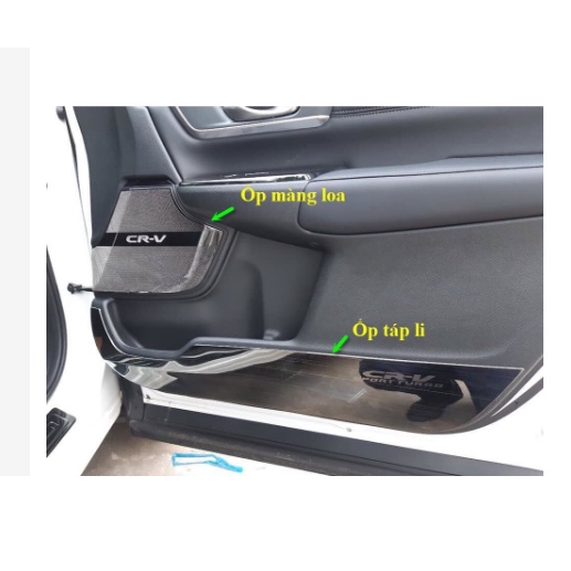 Ốp Tapli Cánh Cửa Xe Honda CRV + Ốp màng loa CRV 2018 - 2020 2021 2022 tặng kèm keo 3M loại 1cm x 3m