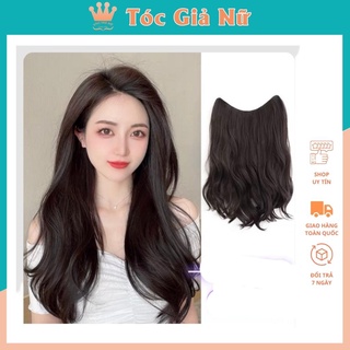Tóc giả nữ kẹp 😋FREESHIP😋 Tóc giả kẹp xoăn dợn lửng 45cm v40