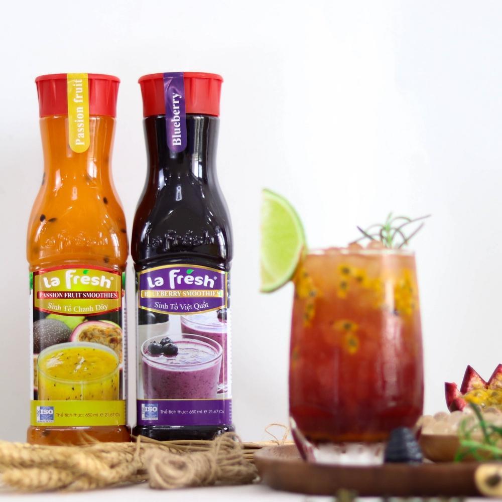Sinh Tố Việt Quất Lafresh Đà Lạt Chai 650ml - Chuyên dùng pha chế