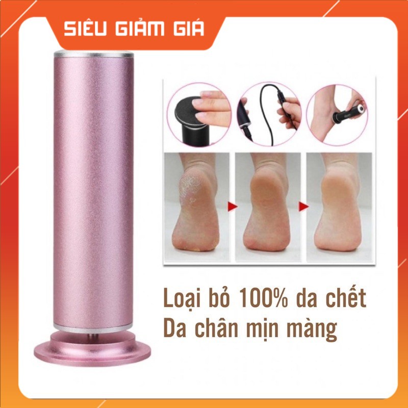 Máy Chà Gót Chân, Tẩy tế bào chết cho Tiệm Nail, Cá Nhân tại nhà - Tặng kèm 60 miếng chà