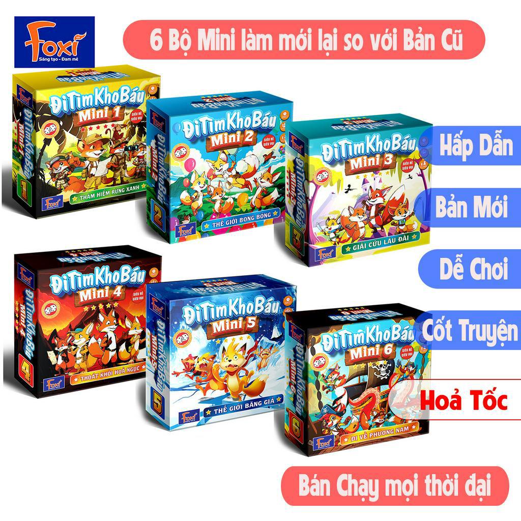 Board game-Đi tìm kho báu Mini 4 Foxi-trò chơi phát triển khả năng nhớ-logic-suy luận-phán đoán