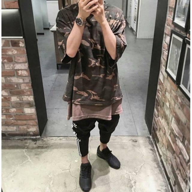 ÁO PHÔNG dằn di CAMO LAYER TEE