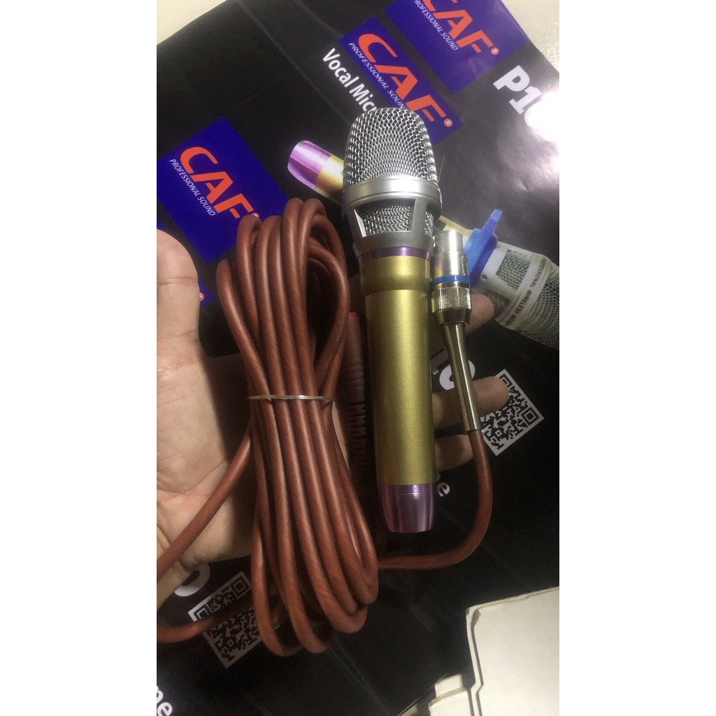 Micro có dây cao cấp  CAF P10 dây 5m  cho amly và  loa kéo