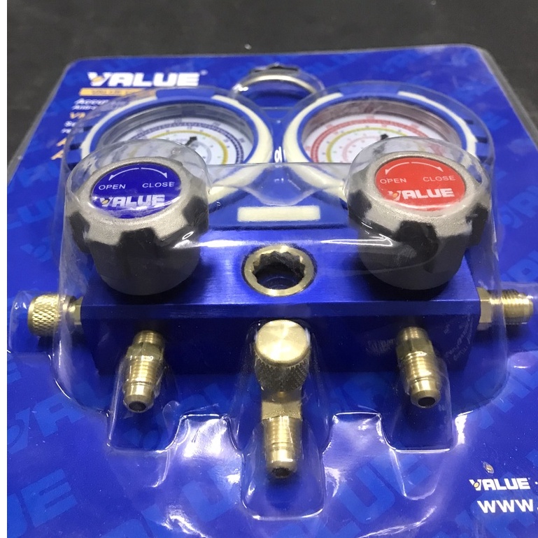 Đồng hồ gas đôi Value Cao Áp, Hạ Áp model: VMG-2-R410A-B