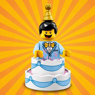 [1 Nhân Vật] LEGO Minifigures Birthday Cake Guy 71021 Series 18 Đan Mạch