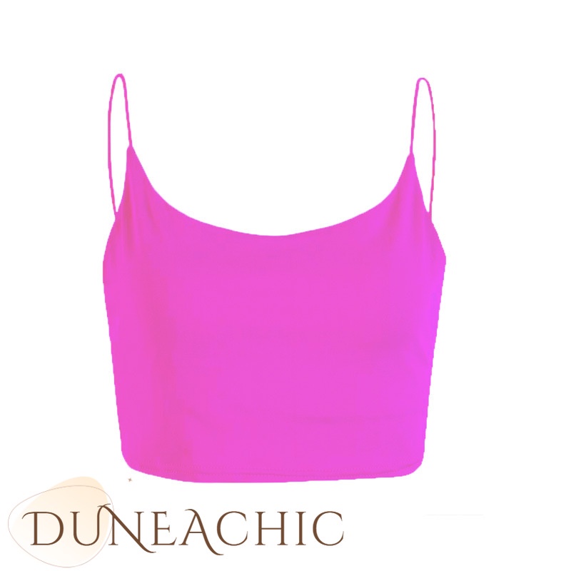DUNEA Áo croptop màu trơn quyến rũ thời trang cho nữ với nhiều màu tùy chọn