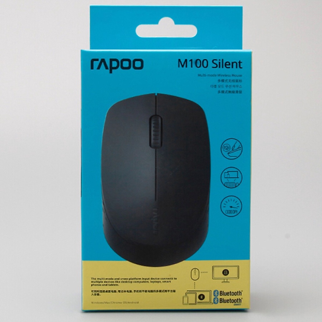 Chuột không dây Logitech M331 Silent &amp; Rapoo M100 - Chuột máy tính BH 12T