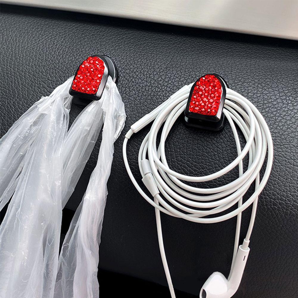 WTTLE 1 Móc Treo Đồ Mini Đính Pha Lê Lấp Lánh Trang Trí Tường Nhà / Xe Hơi