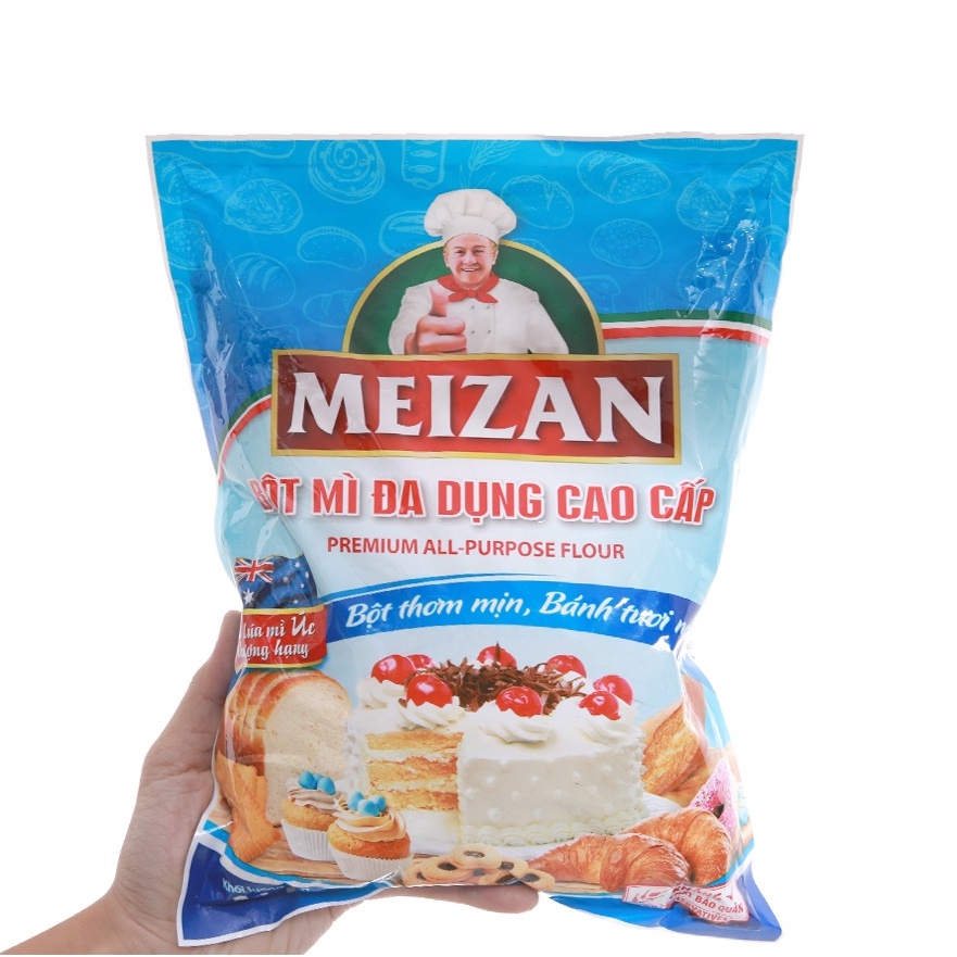 Bột Mì Đa Dụng Meizan Cao Cấp All-Purpose Flour Túi 500G-1KG Làm Được Tất Cả Các Loại Bánh Ngọt, Bánh Mì