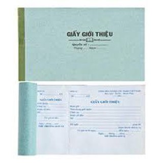 Giấy giới thiệu(quyển)