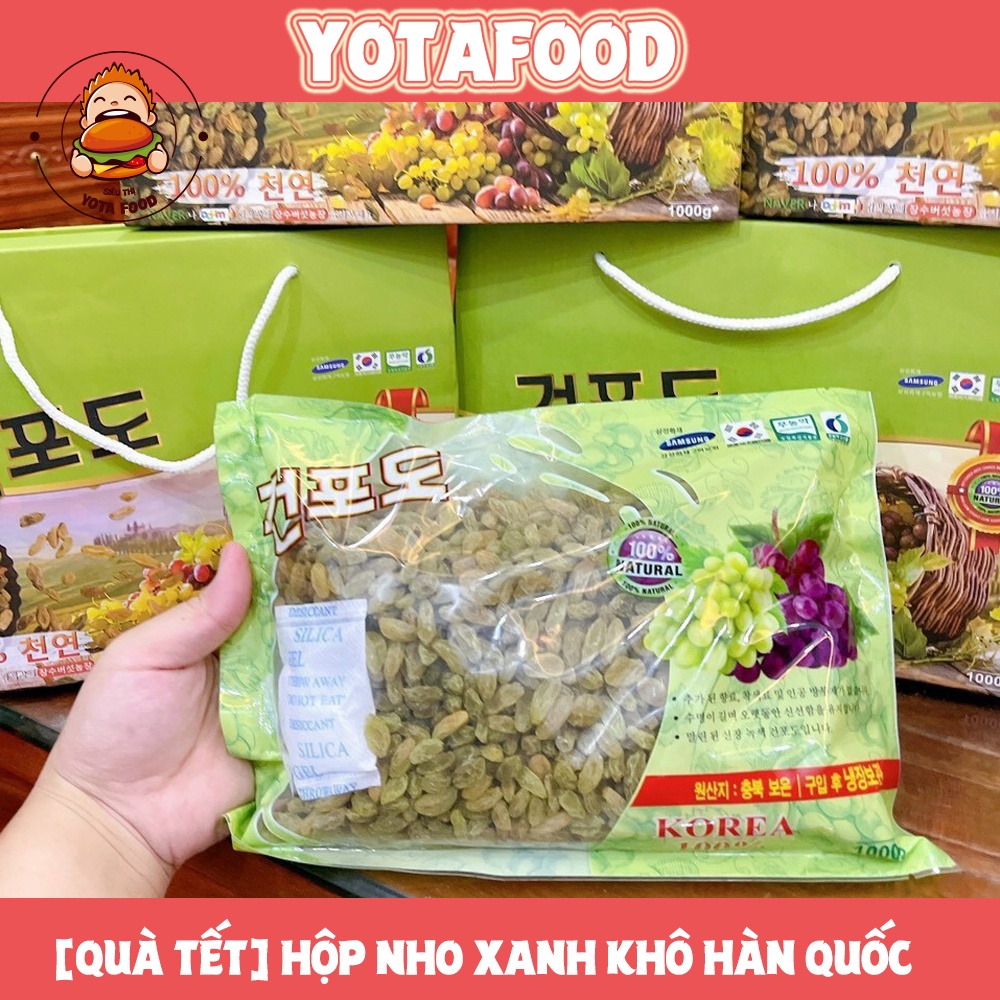 [ Quà Tết ] Hộp Nho Xanh Khô Hàn Quốc phù hợp tặng,biếu,trưng bày ngày Tết | Yotafood | BigBuy360 - bigbuy360.vn