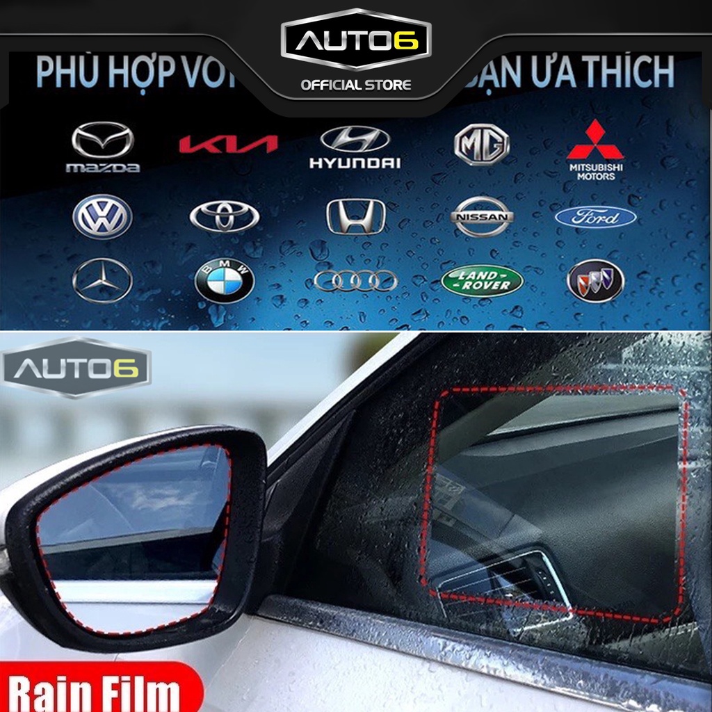 Combo tấm dán kính chống bám nước gương ô tô LEXUS full size - AUTO6