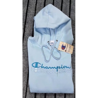 Áo Hoodie nhung thêu chữ Champion 3D