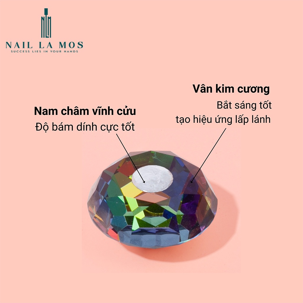 Đế gắn móng mẫu tập vẽ nail - Đế kim cương có nam châm