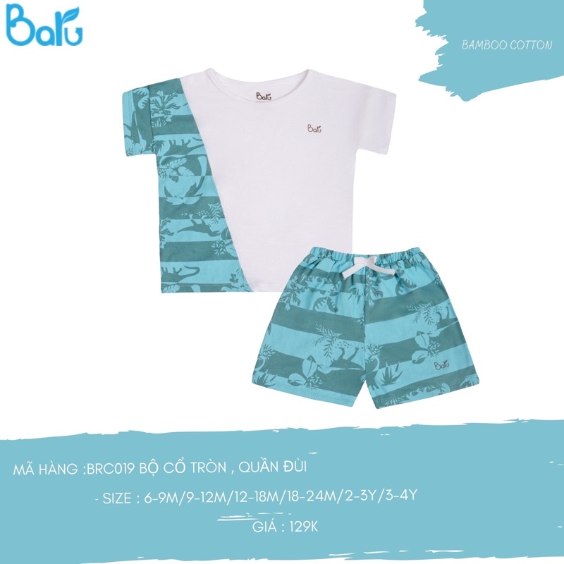 Baru baby - Bộ cộc tay bé trai, bé gái