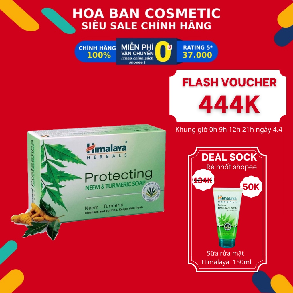 Xà phòng làm sạch mụn lưng Himalaya Neem Soap 75g - Hoa Ban Cosmetic