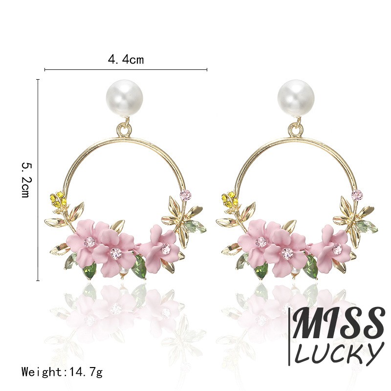 Khuyên tai nữ kiểu dáng thời trang phong cách Hàn Quốc