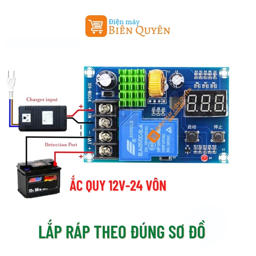 Mạch Bảo Vệ Sạc Ắc Quy Tự Ngắt 6V– 60VDC  An Toàn Tiện Dụng